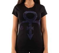 Ladies Prince Purple Symbol Diamante ufficiale Donne maglietta signore