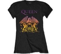 Ladies Queen Crest Freddie Mercury Brian May autorizzato Donne maglietta