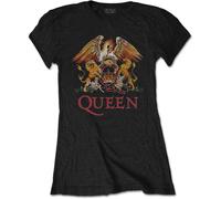 Ladies Queen Crest Freddie Mercury Brian May autorizzato Donne maglietta