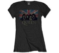 Ladies Queen Union Jack ufficiale Donne maglietta signore