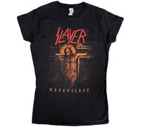 Ladies Slayer Repentless Crucifix autorizzato Donne maglietta