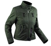 Ladies Textile Waterproof CE Armored Thermal Liner Jacket Motorcycle Green