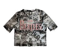 Ladies The Beatles Drop T Logo Mesh Crop Top ufficiale Donne maglietta signore
