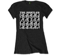 Ladies The Beatles Hard Days Night Faces Mono autorizzato Donne maglietta