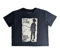 Ladies The Cure Boys Don'T Cry B&W Crop Top autorizzato Donne maglietta
