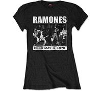 Ladies The Ramones CBGBs 1978 - Maglietta da Donna Punk Rock Ufficiale