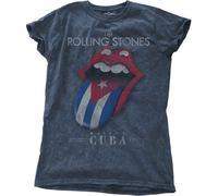 Ladies The Rolling Stones Blue Havana Cuba ufficiale Donne maglietta signore