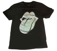 Ladies The Rolling Stones Foil Tongue autorizzato Donne maglietta