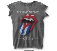 Ladies The Rolling Stones Grey Havana Cuba autorizzato Donne maglietta
