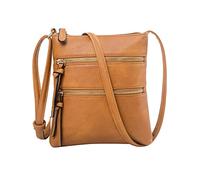 Ladies' Trendy Fashion Mini Shoulder Bag Soft Leather Solid Color Large Capacity Adjustable Belt(Brown)