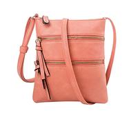 Ladies' Trendy Fashion Mini Shoulder Bag Soft Leather Solid Color Large Capacity Adjustable Belt(Watermelon Red)