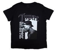 Ladies Tupac Only God Text ufficiale Donne maglietta signore