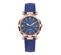 Ladies Watch Women's Watch Middle School Student Belt Stone for Men(Blue, One Size)