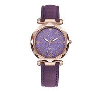 Ladies Watch Women's Watch Middle School Student Belt Stone for Men(Purple, One Size)