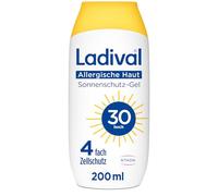 Ladival Gel protettivo solare per pelli allergiche, SPF 30, per il corpo in caso di allergie solari e acne di Maiorca, impermeabile, con esclusiva protezione cellulare a 4 strati, 200 ml