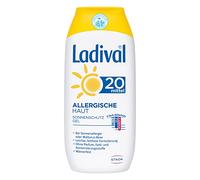 Ladival - Gel solare per pelle allergica, SPF 20, senza profumo, per persone allergiche, senza coloranti e conservanti, impermeabile, 1 x 200 ml