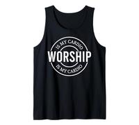 Ladorazione è Il Mio Cardio Dio Cristiano Uomini Donne cristiani Canotta