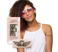 LaDot Tatuaggi temporanei - ali e molti altri disegni | Sicuro e facile da applicare e divertente per bambini e adulti