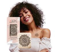 LaDot Tatuaggi temporanei - Mandala e molti altri disegni | Sicuro e facile da applicare e divertente per bambini e adulti