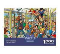 Ladri sulla metropolitana di Barcellona Puzzle in Legno Impermeabile DIY Puzzles Da 1000 Pezzi Per Adulti Sfidanti E Rompicapo Per Decorazioni Domestiche