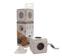 LADRON CON ALLARGO POWER CUBE + 2 USB GRIGIO