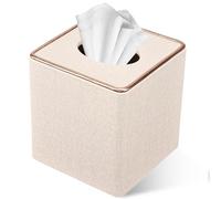 LADSTAG Porta Fazzoletti Piazza Scatola Fazzoletti Portafazzoletti in Pelle - Beige