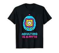 L'adulto è Un Mito retrò Pixel Pet Nostalgia Millennials Maglietta