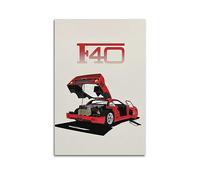 LADV Poster decorativo da parete su tela con auto da corsa vintage per Ferrari F40, 30 x 45 cm