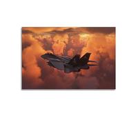 LADV Poster decorativo su tela, motivo: aereo da combattimento F-14, Tomcat, aerei militari, 30 x 45 cm