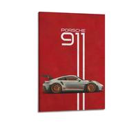 LADV Quadro decorativo su tela 911 GT3 RS con auto sportiva da corsa, 50 x 75 cm