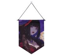 Lady Anime Red Mystery appeso banner in tessuto con asta telescopica bandiere banner appeso decorazione da parete per Festival e giorno speciale
