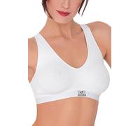 Lady Bella P1350 Reggiseno Donna Traspirante - Brassiere Coppe Preformate Non Imbottite e Senza Cuciture - Senza Ferretto e Ganci per Sport e Tempo Libero (Bianco, Small)