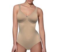 Lady Bella PA0786 Body Contenitivo Snellente Donna Coppa C con Cuciture e con Ferretto Azione Modellante Pancia Piatta e Fianchi in Tessuto in Microfibra Traspirante Spalline Larghe (Skin, 3C)