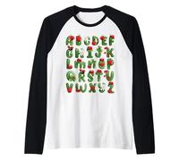 Lady Bug alfabeto ABC apprendimento lettere ragazzi ragazze signora uccello Maglia con Maniche Raglan