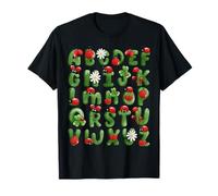 Lady Bug alfabeto ABC apprendimento lettere ragazzi ragazze signora uccello Maglietta