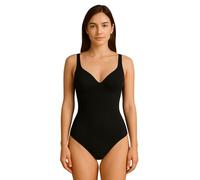 LADY·C Body Donna Cotone Elasticizzato Senza Ferretto - Body Modellante Morbido con Cucitura Seno Sagomata, Spalla Media, Traspirante e Confortevole (Nero, XXXL)