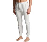 LADY·C Pantalone lungo lana e cotone da uomo con polsino boxer (IT, Testo, L, Regular, Regular, Bianco lana)