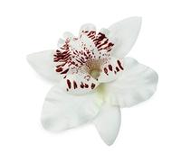 Lady donne ragazze elegante fiore orchidea leopardo fermaglio per capelli per matrimonio sposa biancoTrattamento di moda