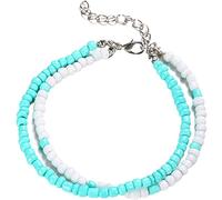 Lady Double Layers Sandalo a Piedi Nudi con Perline Cavigliera con Catena da Spiaggia Bracciale alla Caviglia da Spiaggia Gioielli per Piedi da Spiaggia per Mamma Moglie Lei Convenient Handled