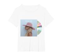 Lady Gaga - CD Ufficiale Joanne Maglietta, Donna Plus-Size, Bianco, 5X