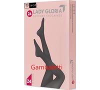 Lady Gloria Med Gambaletti a Compressione Graduata 20-30 mmHg, Calze Medicali per Vene Varicose e Gravidanza, Gambaletti Elastici per Donna Colore Nero