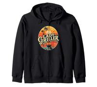 Lady Griller Retro Sunset BBQ Grill Donna Barbecue Queen Felpa con Cappuccio