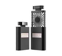 Lady Handheld Fan, with 3 Speeds Setting, Powerful Quiet Pull-out Portable Fan, Mini Cooling Desk Electric Fan Safe- Black