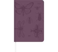 Lady Journal Grande Deluxe Purple 2025 - Taschen-Kalender A5 (15x21 cm) - Tucson Einband - mit Motivprägung - Weekly - 128 Seiten - Alpha Edition
