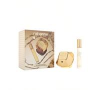 Lady Million Eau De Parfum 80 ml Gift Set Set - Perfume Gift Set, Long-Lasting, For Women, White Floral, Gold, Suitable For Evening Parties Alluminio