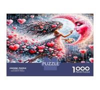 Lady Moon Heart 1000 Pezzi Puzzle Celestial Love Fantasy Puzzle Premium Cartone Extra Spesso - Preferito Dai Collezionisti, Relax Mentale, Pause Ufficio, Viaggio E Regali Festivi 70x50cm/1000pcs