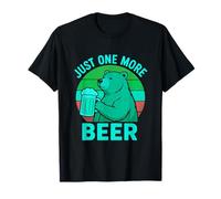 Lady or Mens Bears Beer Just 1 More Retro Vintage Bere Maglietta