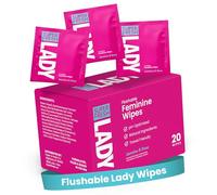 Lady Parts Salviette umidificate per donne, pH ottimizzato per privati, corpo, bottino e viso, ideali per viaggi e aree intime, per rimanere freschi e puliti, 20 salviette