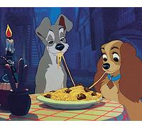 Lady & The Tramp stampe su tela, poliestere, multicolore, 40 x 50 cm.