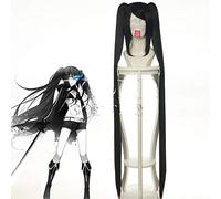 Lady Vocaloid Zatsune Miku 2 X Clip coda di cavallo Parrucche Cosplay Nero BRS ROCK SHOOTER Parrucca costume anime Perucas KUZZ042B